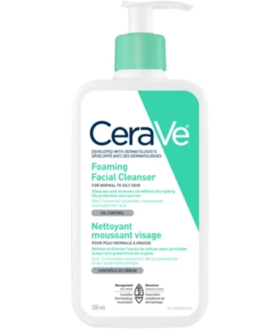 CeraVe Foaming Facial Cleanser, Normal to Oily Skin 12 fl. oz