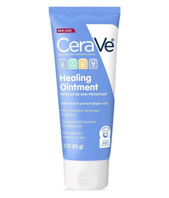 CeraVe Healing Ointment for Baby 3oz Diaper Rash Cream and Cracked Skin Repair Lanolin & Fragrance Free