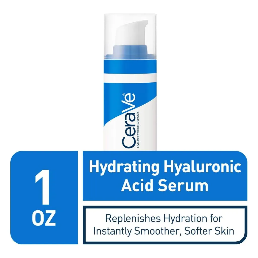 Cerave Hyaluronic Acid Serum for Face with Vitamin B5 and Ceramides, Hydrating Face Serum for Dry Skin, Fragrance Free, 1 Ounce - Image 4