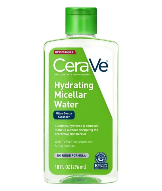 CeraVe Micellar Water, Hydrating Facial Cleanser & Eye Makeup Remover, 10 Fl. Oz, 10 Fl Oz (Pack of 1)