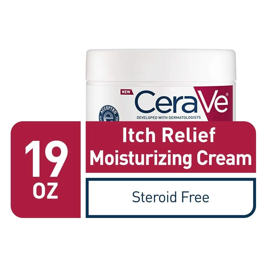 CeraVe Moisturizing Cream for Itch Relief | Anti Itch Cream with Pramoxine Hydrochloride | Relieves Itchy with Minor Skin Irritations, Sunburn Relief, Bug Bites | Fragrance Free | 19 Ounce - Image 3