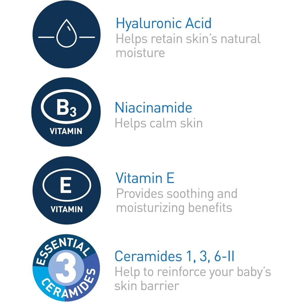 CeraVe Baby Lotion | Gentle Baby Skin Care with Ceramides, Niacinamide & Vitamin E | Fragrance, Paraben, Dye & Phthalates Free | Lightweight Baby Moisturizer | 16 Ounce - Image 5