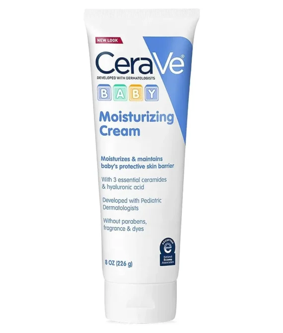 CeraVe Baby Cream | Gentle Moisturizing Cream with Hyaluronic Acid | Paraben, Phthalate, & Fragrance Free | 8 Ounce