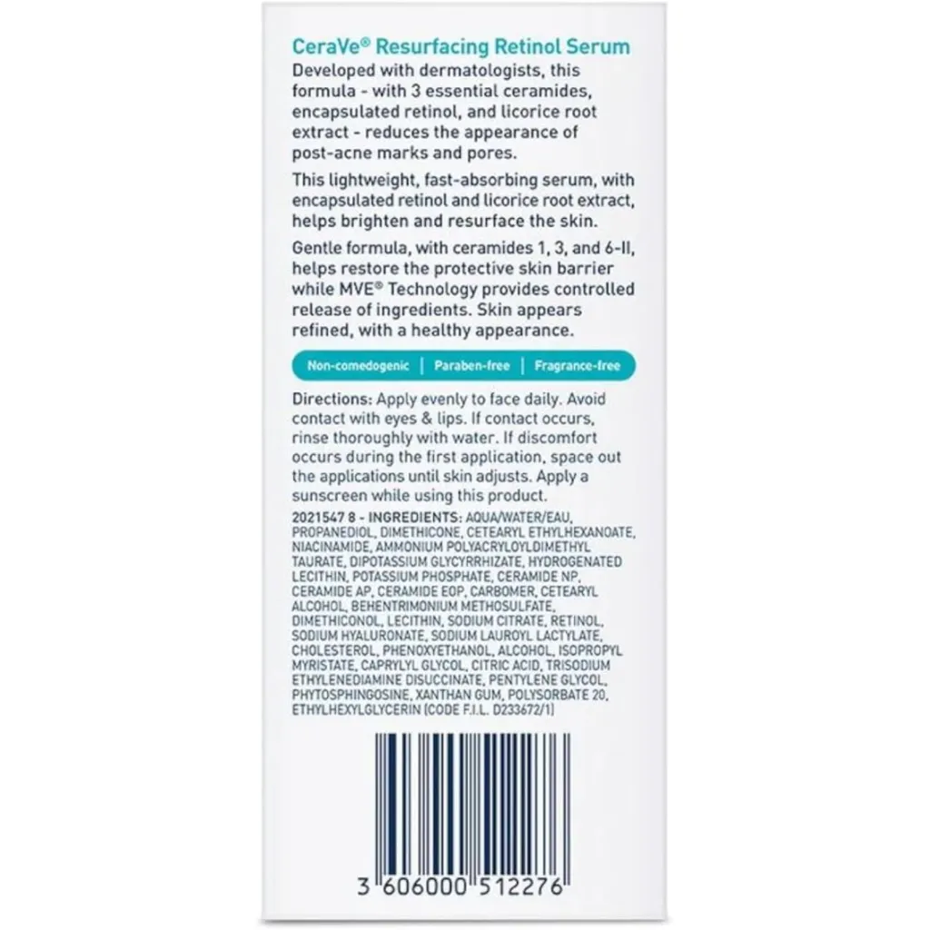 Cerave Resurfacing Retinol Serum 2 Pack, 1 Oz each - Image 3