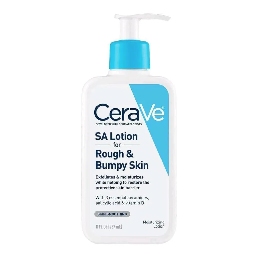 CeraVe SA Skin Care for Rough and Bumpy Skin Bundle - SA Body Wash (10 fl oz) and SA Moisturizing Lotion (8 fl oz) - Skin Smoothing Formula with Salicylic Acid - Image 2