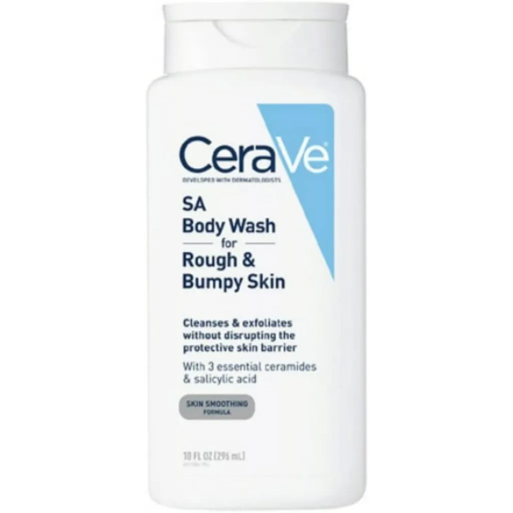 CeraVe SA Skin Care for Rough and Bumpy Skin Bundle - SA Body Wash (10 fl oz) and SA Moisturizing Lotion (8 fl oz) - Skin Smoothing Formula with Salicylic Acid - Image 4