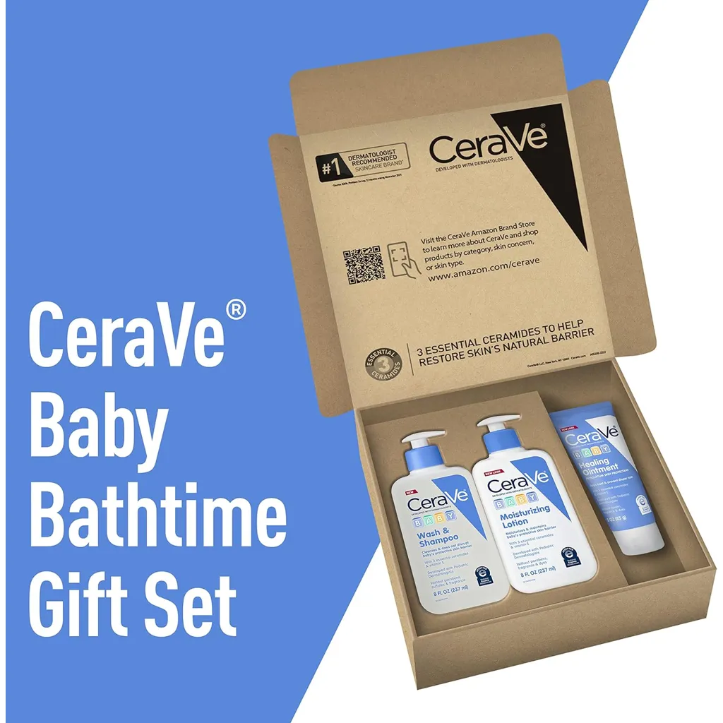 CeraVe Baby Essentials for Bath Time |Baby Wash&Shampoo, Baby Lotion & Diaper Rash Cream |Baby Gift Sets for Baby Registry|Fragrance, Paraben, Dye & Phthalates Free|8oz Shampoo+8oz Lotion+3oz Ointment - Image 2