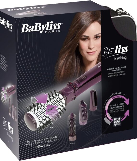 Babyliss 2736SDE BeLiss Brushing Rotating Brush 4 Attachments 1000 Watts  International Warranty
