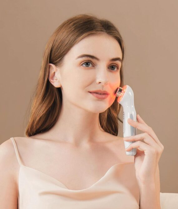LED Facial Wand by Project E Beauty  Red Blue  Green LED Light  Vibration  Collagen Boost  AntiAging  Firming  Reduced Wrinkles  AntiBlemish