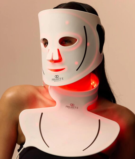 Project E Beauty Lumalux Face  Pro LED Light Therapy Face  Neck Mask 1600 LEDs  72 Colors 4601072nm  Red Light  Infrared  Deep Infrared Mask
