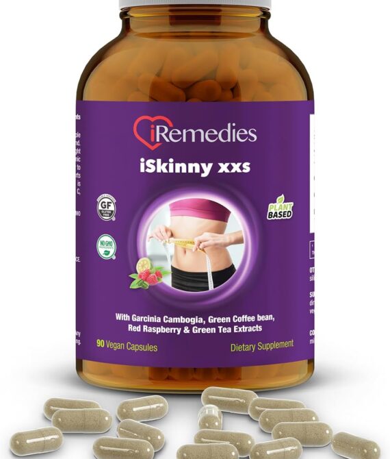 iRemedies iSkinny XXS  Natural Fat Burner  Metabolism Booster for Weight Loss  Thermogenic Appetite Suppressant for Belly Fat  Energy  Focus Support  Vegan GlutenFree NonGMO  90 Capsules