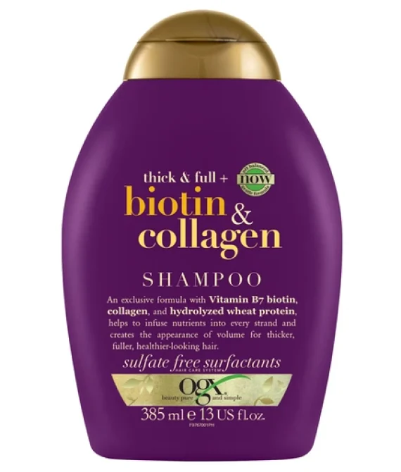 Ogx, Shampoo, Thick & Full+ Biotin & Collagen, 385ML