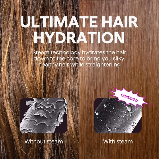 Wavytalk Pro Steamline Pro 3-in-1 Steam Straightener Brush, Steam Straightening Brush, Reduces Damage, Nourishes Hair and Speed Up Straightening - Image 3