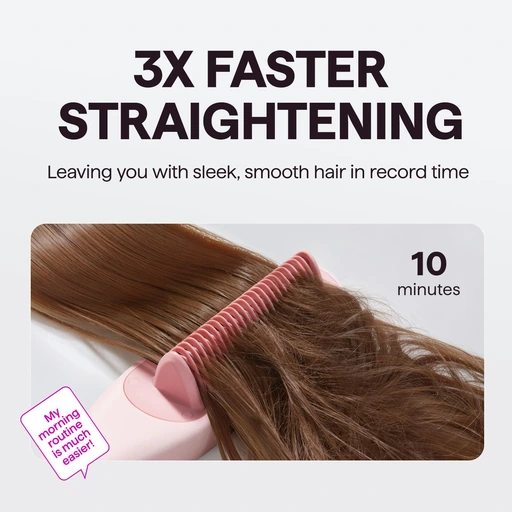 Wavytalk Pro Steamline Pro 3-in-1 Steam Straightener Brush, Steam Straightening Brush, Reduces Damage, Nourishes Hair and Speed Up Straightening - Image 5