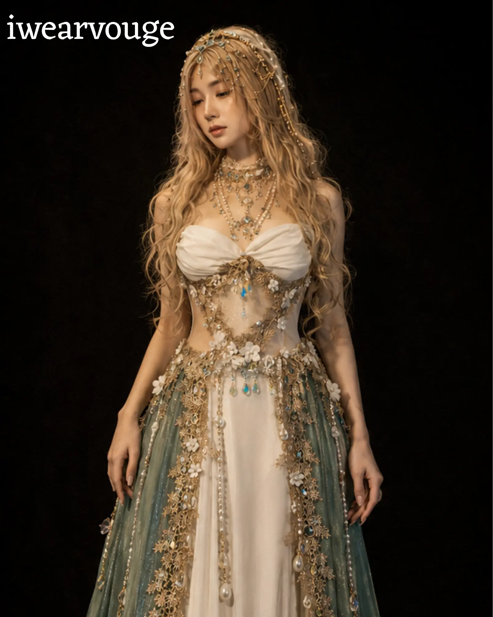 Woodland Fairy Dress, Sage Green Elven Gown, Fantasy Fairy Costume, Renaissance Cosplay Dress, Medieval Festival Outfit, Fairycore Gown - Image 9