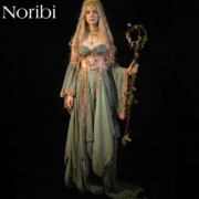 Forest Elf Fantasy Dress, Woodland Fairy Costume, Renaissance Gown Cosplay